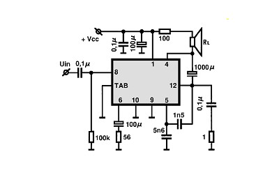 TBA 810  circuito eletronico